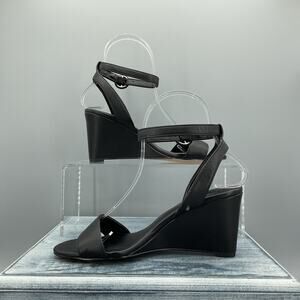 NEW Nordstrom Rack Women’s Carrie Wedge Sandals Black Size 5M